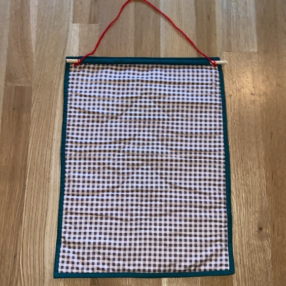 Hand Quilted Advent Calendar Christmas Tree Design Hanging Decor Holidays Red - Picture 4 of 5